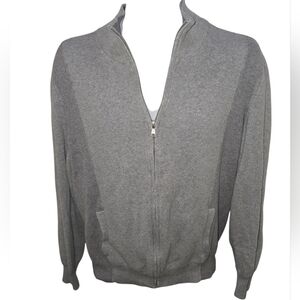 CALVIN KLEIN Cardigan Ribbed Cotton Mens Large Full Zip